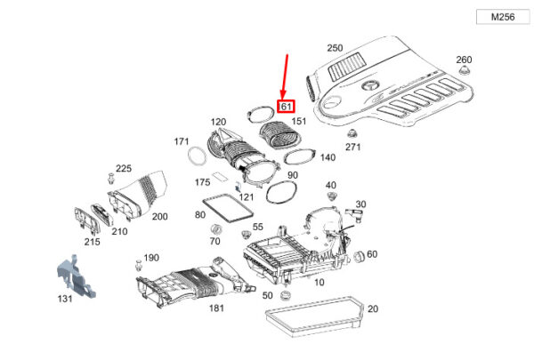 A0019956710 - New MERCEDES-BENZ GLE W167 Accordion Hose To Housing Clamp A0019956710