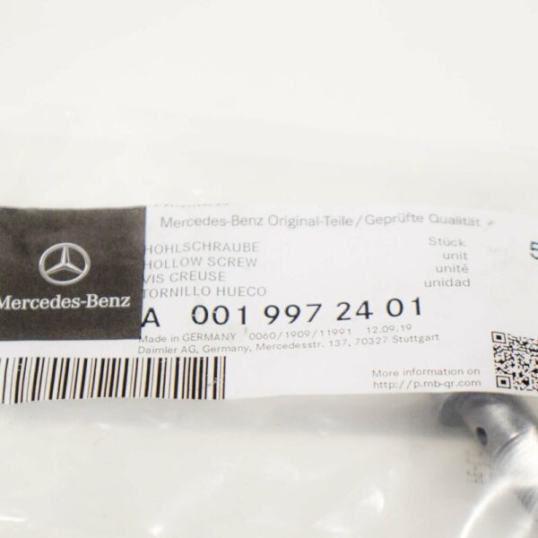 A0019972401 - NEW MERCEDES BENZ C W204 TURBOCHARGER HOLLOW SCREW A0019972401 OEM