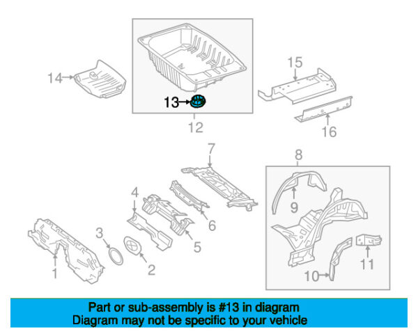 A0019985501 - Mercedes-Benz rear floor plug A0019985501