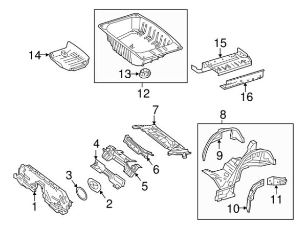 A0019985501 - Mercedes-Benz rear floor plug A0019985501