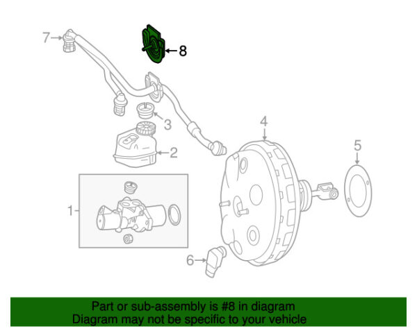 A0019986201 - MERCEDES-BENZ SL CLASS POWER BRAKE BOOSTER VACUUM HOSE GROMMET A0019986201