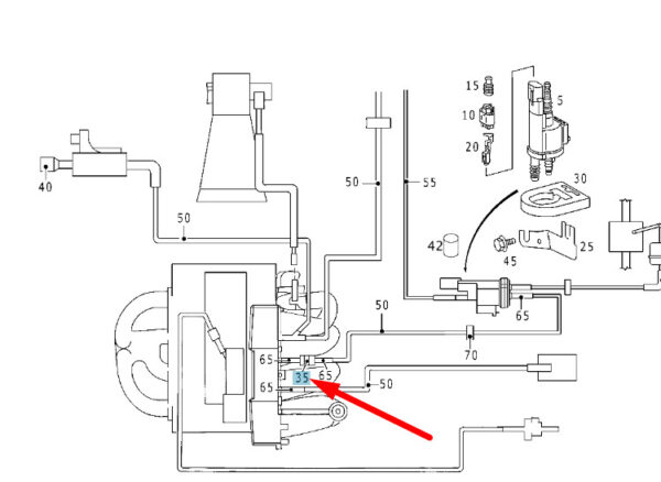 A0021408460 - NEW MERCEDES-BENZ SPRINTER W903 CHECK VALVE A0021408460 ORIGINAL