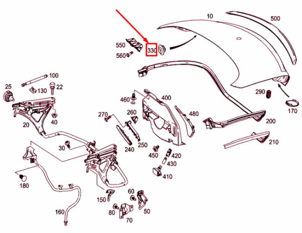 A0028214951 - New Genuine MB C CL CLK E Class Trunk Emergency Switch Button A002821495 OEM