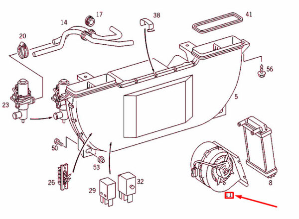 A0028303108 - New MERCEDES-BENZ SPRINTER 903 Heater Blower A0028303108