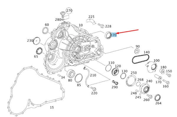 A0029819812 - MERCEDES-BENZ B W245 Transmission Housing Roller Bearing A0029819812 NEW GENUINE