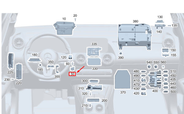 A0029842929 - NEW MERCEDES-BENZ GLA H247 AMG INTERIOR PYROTECHNIC FUSE A00298429
