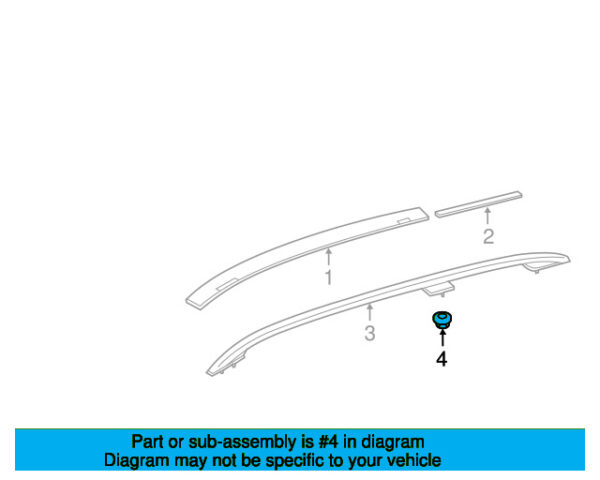 A0029901254 - Mercedes-Benz roof rack side rail nut A0029901254