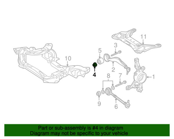 A0029905154 - NEW MERCEDES-BENZ E CL-CLASS UPPER SUSPENSION CONTROL ARM NUT A0029905154