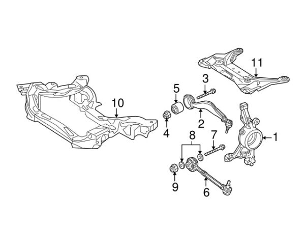 A0029905154 - NEW MERCEDES-BENZ E CL-CLASS UPPER SUSPENSION CONTROL ARM NUT A0029905154