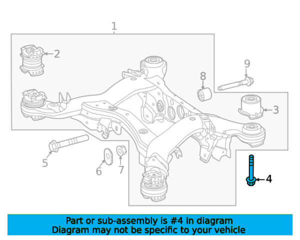A0029905603 - Mercedes-Benz suspension beam screw A0029905603