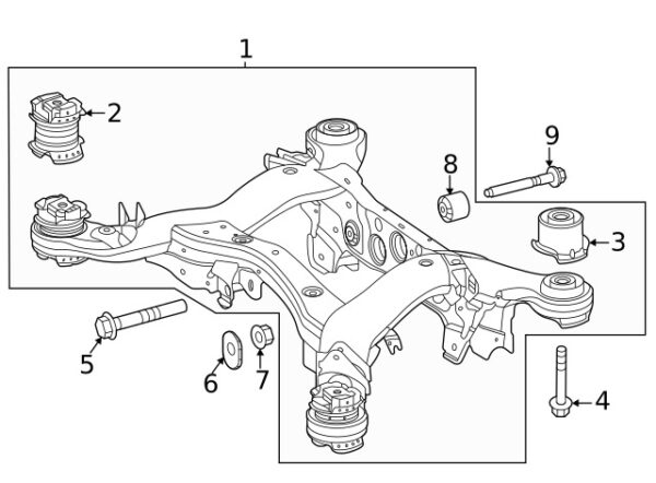 A0029905603 - Mercedes-Benz suspension beam screw A0029905603