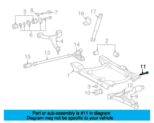 A0029906112 - Mercedes-Benz Front Lower Suspension Control Arm Bolt A0029906112
