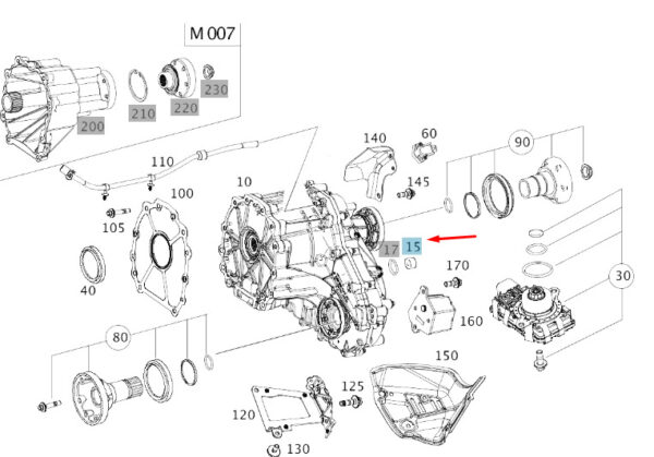 A0029909617 - NEW MERCEDES-BENZ GLE W167 TRANSFER CASE SCREW A0029909617 ORIGINAL