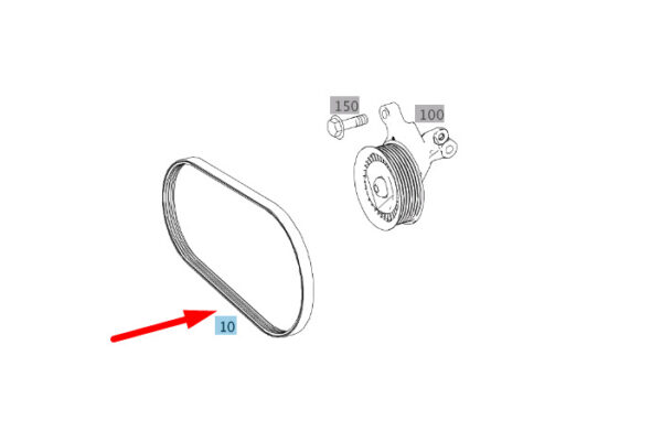 A0029930296 - NEW MERCEDES-BENZ ML W164 V-RIBBED BELT A0029930296 ORIGINAL