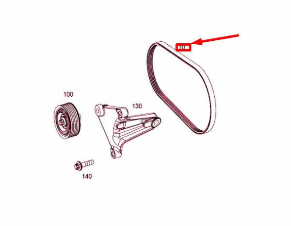 A0029930996 - NEW MERCEDES-BENZ ML W166 V-RIBBED BELT A0029930996 ORIGINAL