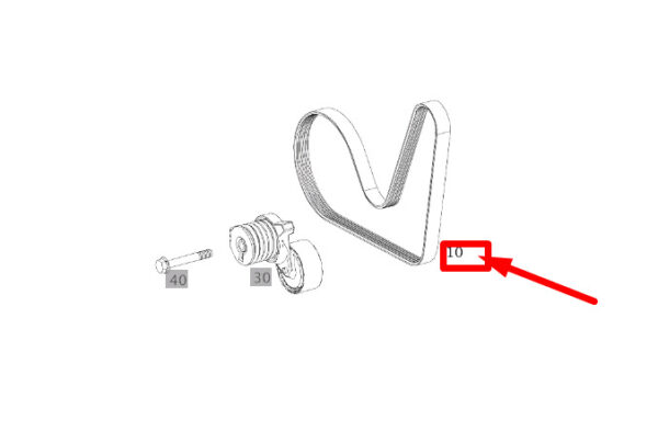 A0029934896 - NEW MERCEDES-BENZ CLA COUPE C117 V-RIBBED BELT A0029934896 GENUINE