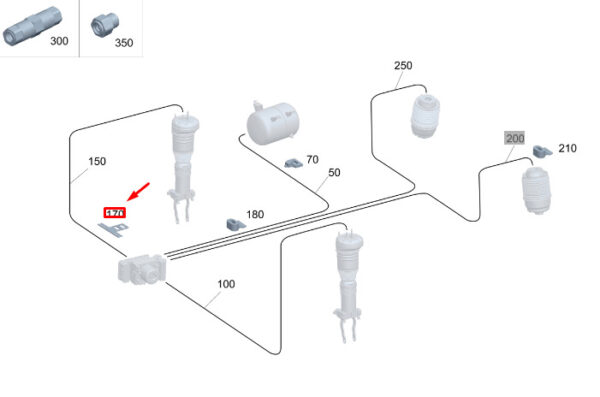 A0029951377 - NEU MERCEDES-BENZ GLE W167 DRUCKLEITUNGSMONTAGE FASTENER A0029951377 ORIGINAL