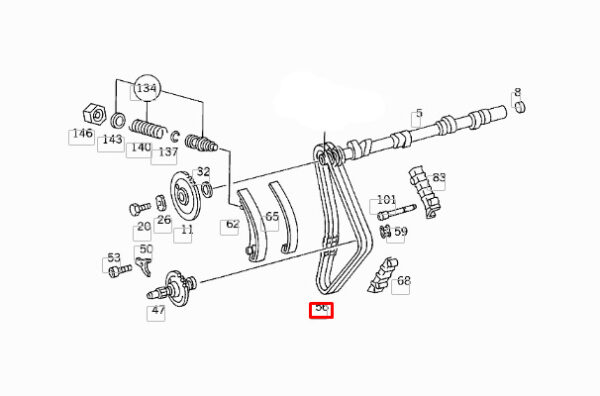 A0029970394 - NEW MERCEDES BENZ 190 W201 ENGINE ROLLER TIMING CHAIN A0029970394 ORIGINAL