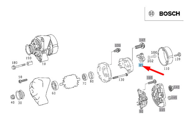 A0031540606 - NEW MERCEDES-BENZ SLK R170 ALTERNATOR REGULATOR SWITCH A0031540606 ORIGINAL