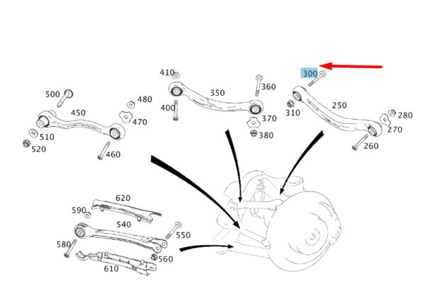 A0039902205 - NEW MERCEDES-BENZ C W204 REAR CAMBER STOCKINGS GENUINE