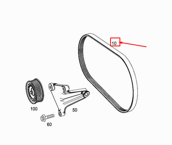 A0039936296 - NEW MERCEDES-BENZ S W222 ENGINE POLY-V-BELT A0039936296 GENUINE