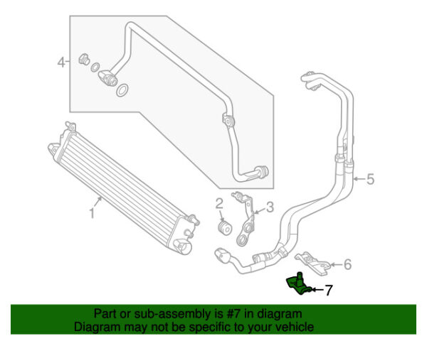 A0039953301 - NEW MERCEDES-BENZ S C CLASS FRONT LEFT ENGINE OIL COOLER LINE BRACKET A0039953301