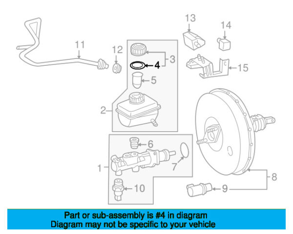 A0039976440 - Mercedes-Benz Main Brake Cylinder Container Lid Gasket A0039976440