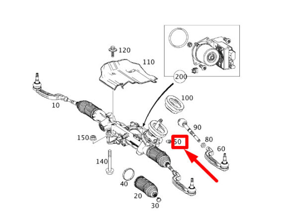 A0039980150 - NEW MERCEDES-BENZ CLA C117 STEERING RACK STOP PLUG A0039980150 GENUINE