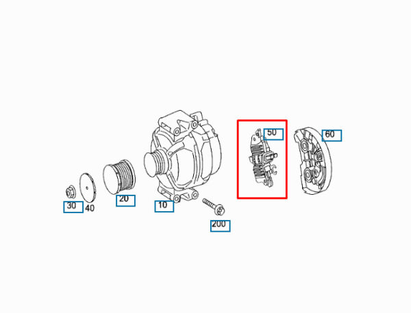 A0041542606 - NEW MERCEDES BENZ C W204 VOLTAGE REGULATOR A0041542606 ORIGINAL