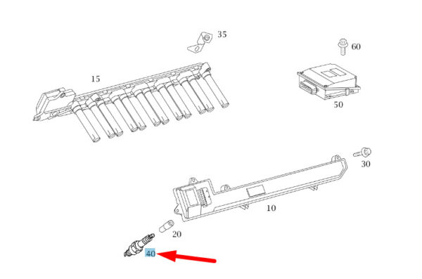 A0041590703 - NEW MERCEDES-BENZ CL C215 SPARK PLUG A0041590703 ORIGINAL