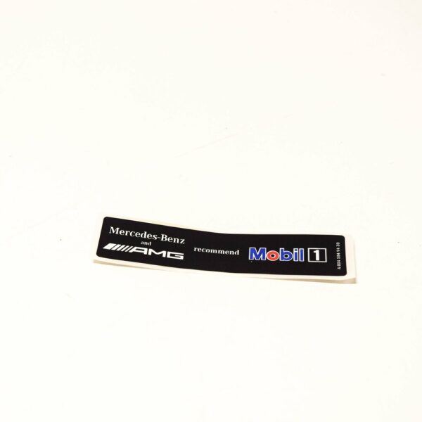 A0045849438 - Genuine Mercedes-Benz AMG logo mobile 1 oil sticker labels A0045849438