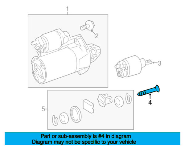 A0049902712 - Mercedes-Benz starter magnetic screw A0049902712