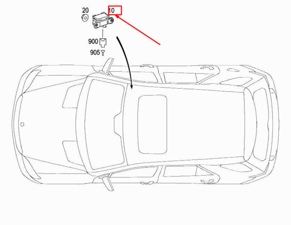 A0055422018 - NEW MERCEDES-BENZ R W251 ESP ACCELERATOR SENSOR A0055422018