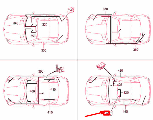 A0055461340 - NEW MERCEDES-BENZ SL R231 ENERGY DISTRIBUTOR PLUG A0055461340 ORIGINAL