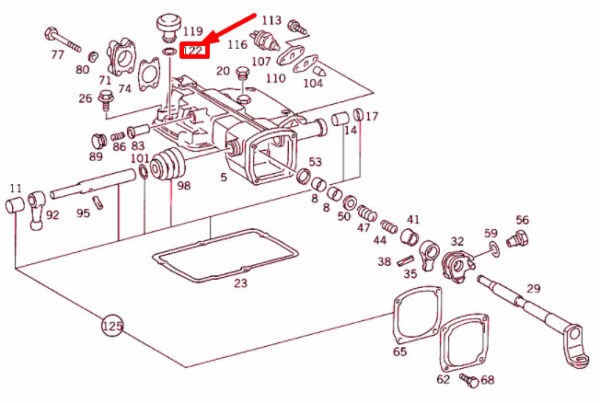 A0059977848 - NEW MERCEDES-BENZ SLK R171 TRANSMISSION BREATHER SEAL RING A0059977848 GENUINE