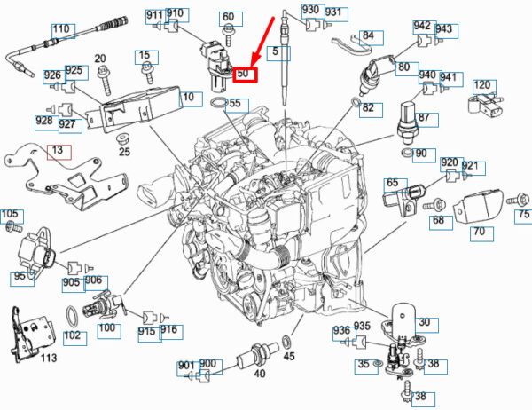 A0061532428 - NEW MB SPRINTER W906 HALL-TYPE CAMSHAFT POSITION SENSOR A0061532428 ORIGINAL