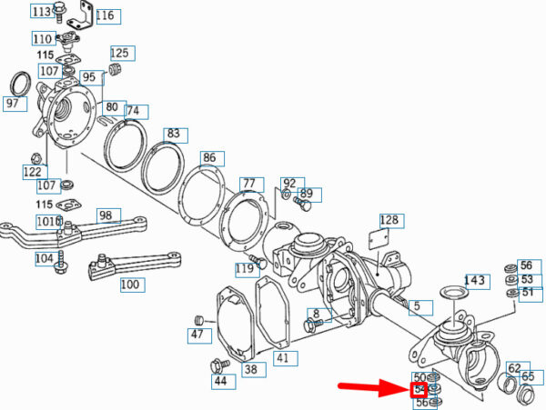 A006981500502 - Mercedes-Benz G W463 wheel bearing front exterior A006981500502 NEW ORIGINAL