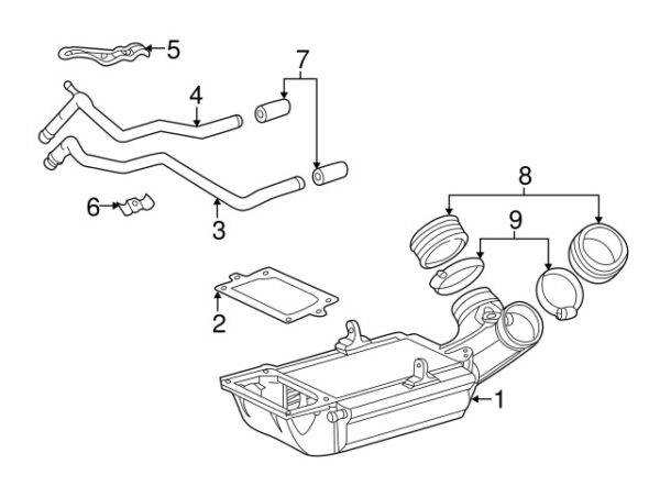 A0069970790 - NEW MERCEDES-BENZ E CL-CLASS UPPER TURBOCHARGER INTERCOOLER PIPE CLAMP A0069970790