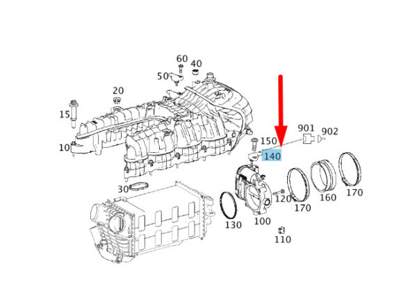 A0071533128 - NEW MB ML W166 THROTTLE VALVE UPSTREAM PRESSURE SENSOR A0071533128 ORIGINAL