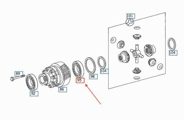 A0079812105 - NEW MERCEDES-BENZ G W463 REAR WHEEL BEARING A0079812105