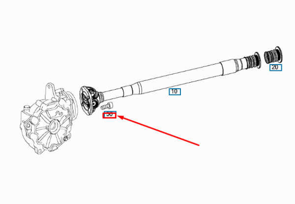 A0079908404 - New MERCEDES-BENZ GLK-CLASS X204 Propeller Shaft Bolt A0079908404