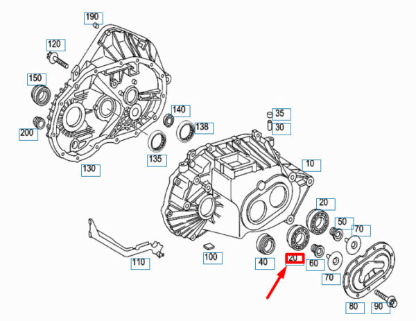 A0089814925 - MERCEDES-BENZ A W169 GEARBOX BALL BEARING A0089814925 NEW GENUINE