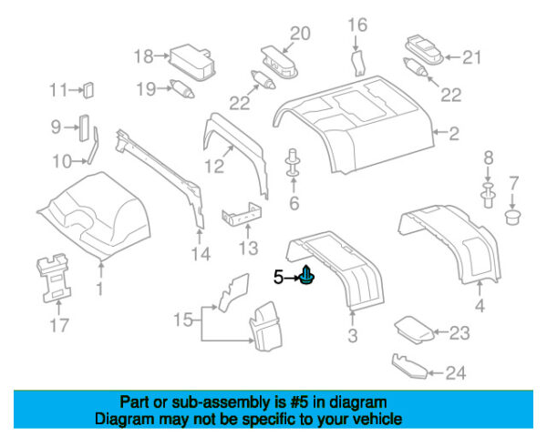 A0089880978 - Mercedes-Benz Roof Sky Clip A0089880978