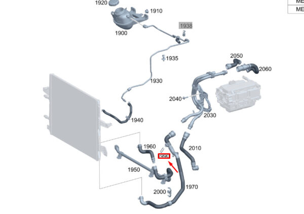 A0089889178 - New MERCEDES-BENZ GLA H247 Coolant Temperature Sensor Clamp A0089889178