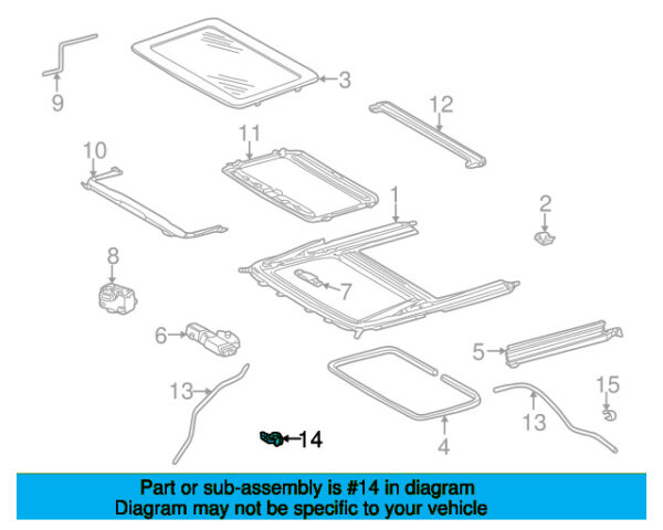 A0099882378 - Mercedes-Benz Front Sunroof Drain Hose Clip A0099882378
