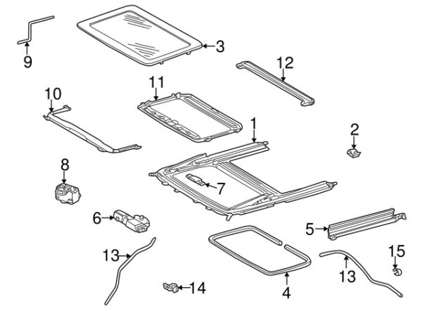 A0099882378 - Mercedes-Benz Front Sunroof Drain Hose Clip A0099882378