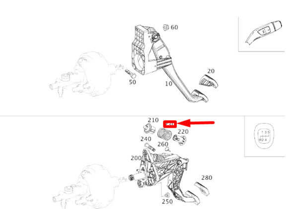 A0099936901 - NEW MB CLA C117 CLUTCH PEDAL COMPRESSION SPRING RHD A0099936901 GENUINE
