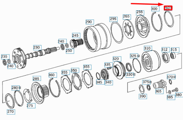 A0099976348 - NEW MB SL R129 OUTSIDE RING FREEWHEEL UNIT SEAL RING A0099976348 ORIGINAL