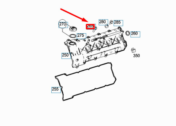 A0109906704 - New MERCEDES-BENZ C W204 Cylinder Head Cover Screw A0109906704
