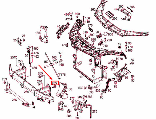 A0109906804 - MB GLE C292 Front Wheel Cooler Mount Cross Beam Screw A0109906804 NEW REAL